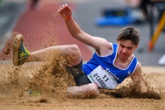 14 August 2019; Luke O'Carroll of Ireland competing in the Men's Long Jump event, sponsored by Cork Airport, during the BAM Cork City Sports at CIT Athletics Stadium in Bishopstown, Cork. Photo by Sam Barnes/Sportsfile