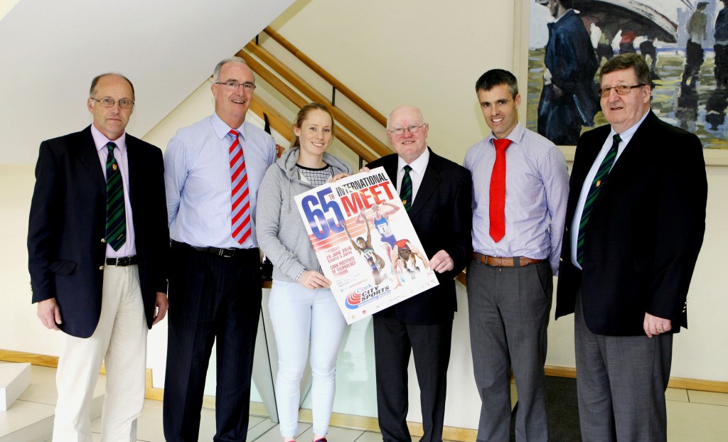  L to R., Liam O'Brien, Technical Director, Anthony O'Leary MD, O'Leary Insurance's, Derval O'Rourke ( Former Athlete ), Tony O'Connell Chairman CCS, Peter O'Leary, O'Leary Insurance's and Terry O'Rourke, Secretary CCS. Picture, Europhoto.